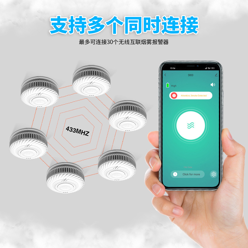 互联+WiFi智能烟感报警器